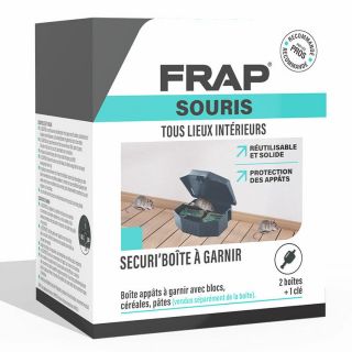 FRAP-SecuriBoîte-Duo-2-Boîtes-à-Appât-Souris-Tous-Lieux-Intérieurs