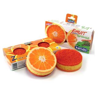 Éponges-à-Vaisselle-Design-Orange-Fruit-Sponge