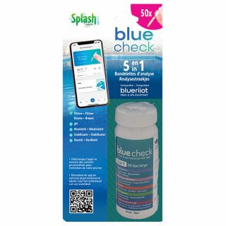 Splash-Blue-Check-50-Bandelettes-Analyse-avec-Appli-Gratuite-Qualité-Eau-Piscine