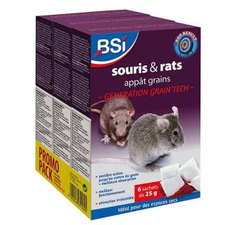 Poison Souris & Rats en Grains, Edialux Sorkil-G Garden - 150 g (6 x 25 g)
