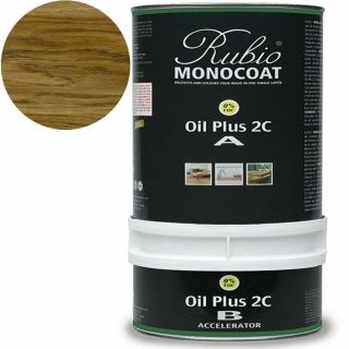 Rubio-Monocoat-Oil-Plus-2C-Comp-A+B-Couleur-Walnut-3,5L-huile-protection-colorisation-bois-avec-accélerateur
