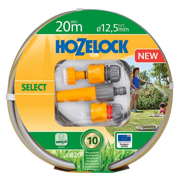 Kit de tuyau d'arrosage Hozelock Select 20 mètres Ø 12,5 mm