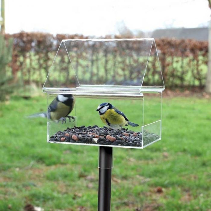 Mangeoire Hanging Fenêtre Feeders Extérieur Oiseaux en Plastique