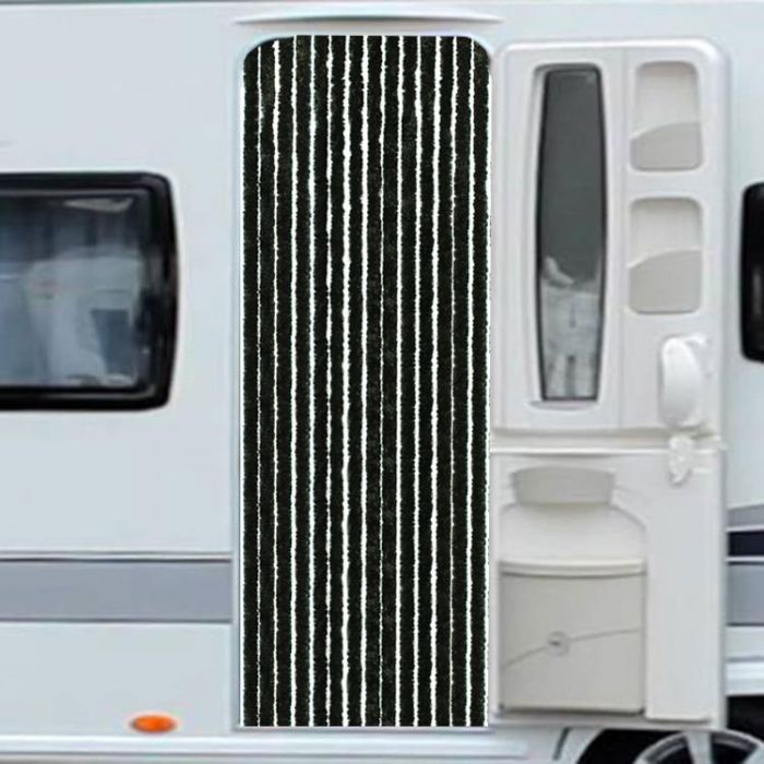 Rideau chenille pour caravane noir, 60 x 180 cm