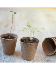 Pots-Semis-Biodégradables-Rond-6-cm-18-pièces-Fibres-de-Bois-Naturel